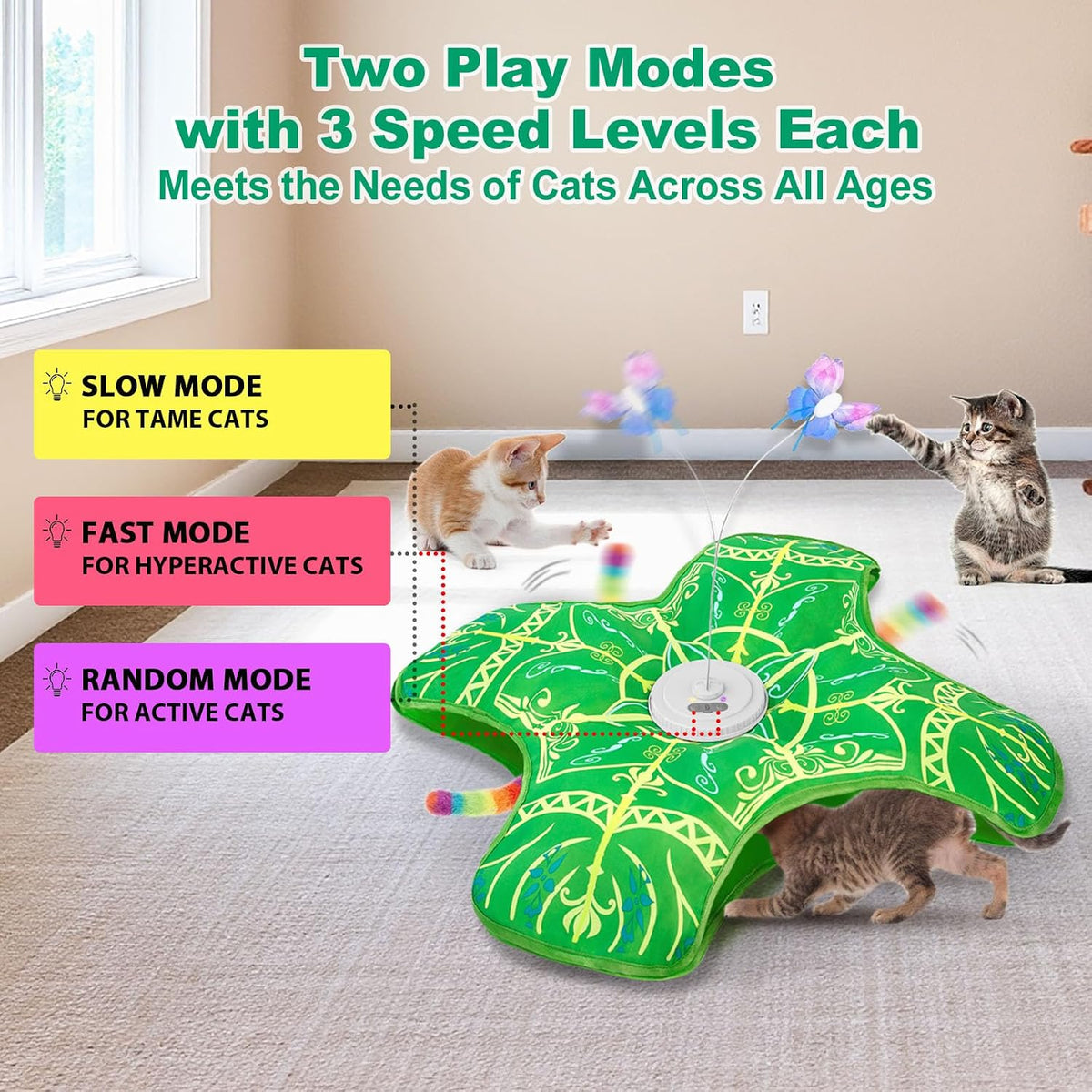 Interactive Cat Toys for Indoor Cats,Automatic Kitten Tunnel Toys