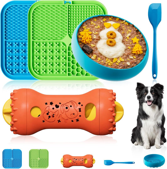 KILIN Dog Enrichment Toys 5 Pack - Lick Mat for Dogs, Lick Bowl & Treat Toy