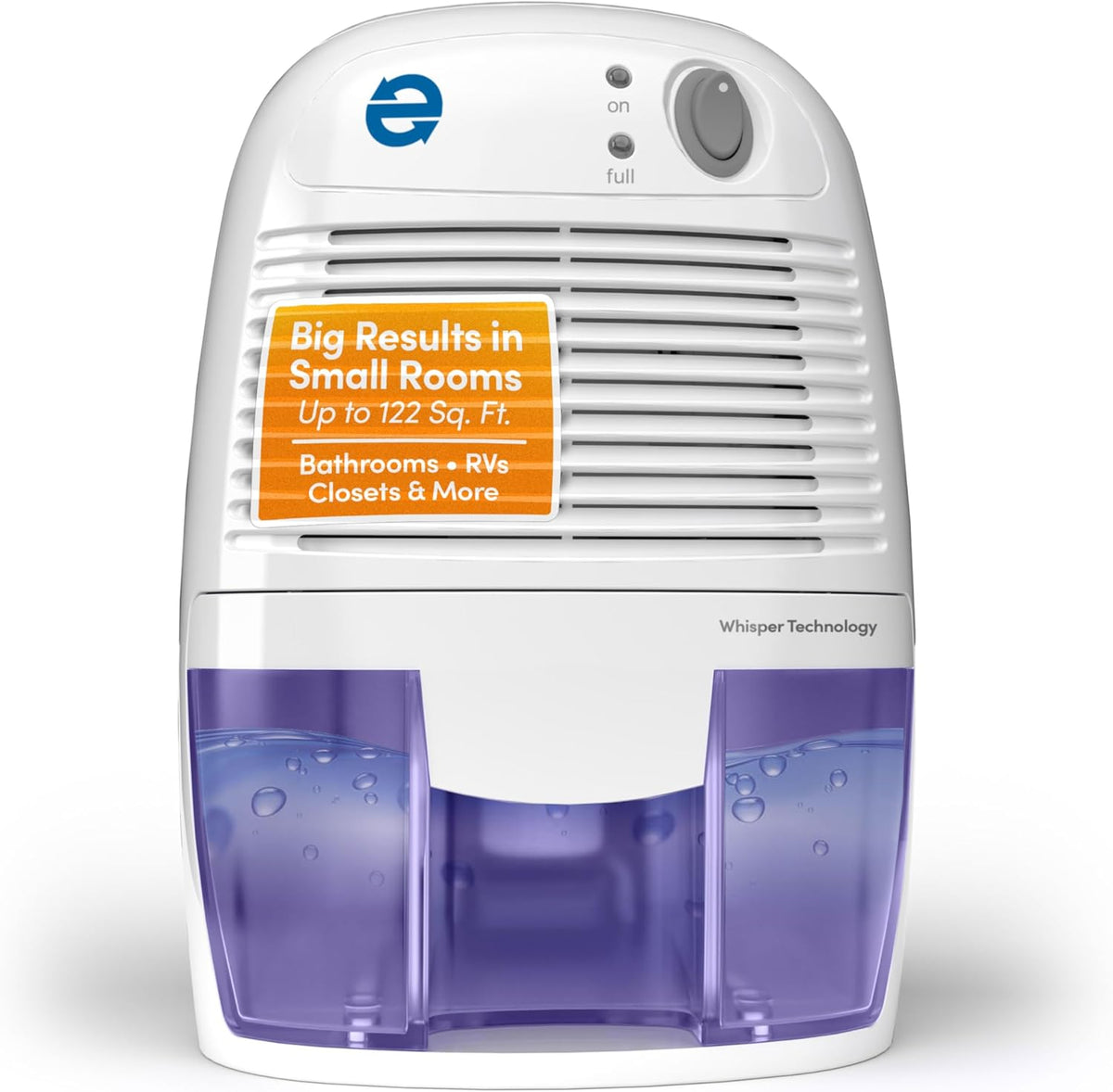 Eva-Dry EDV-1100 Whisper-Quiet 16 OZ Dehumidifier with Auto Shut off and Restart for Small Spaces in Your Home, RV, Automobile, and Storage up to 122 Sq. Ft