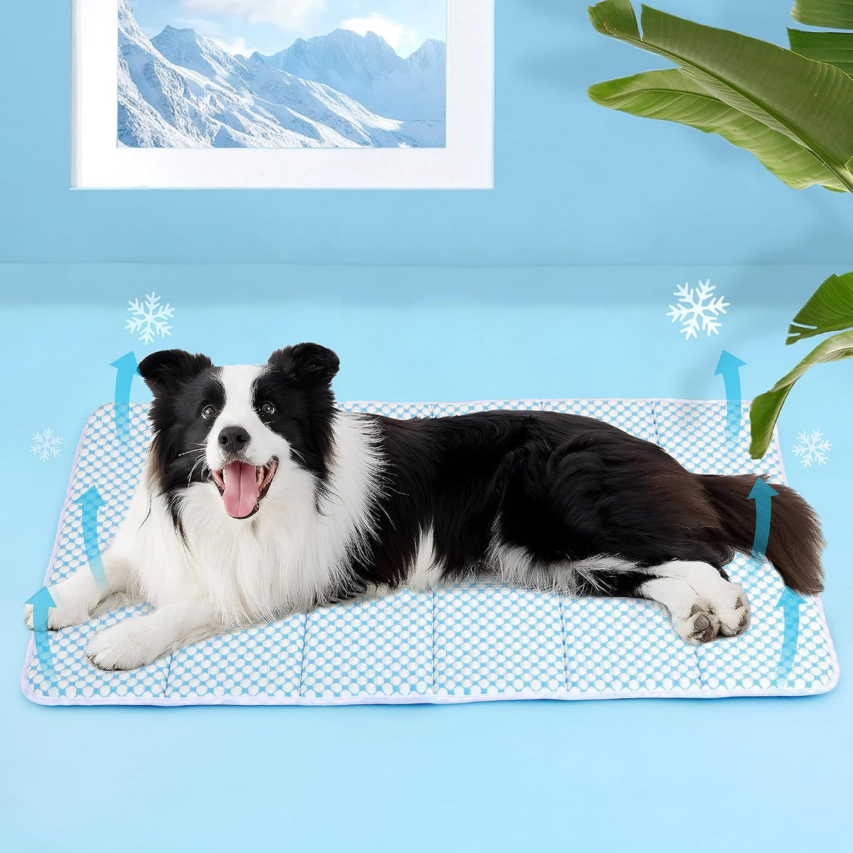 Dog Cooling Mat for Large Dogs, 35"X23" Memory Foam Pet Pad