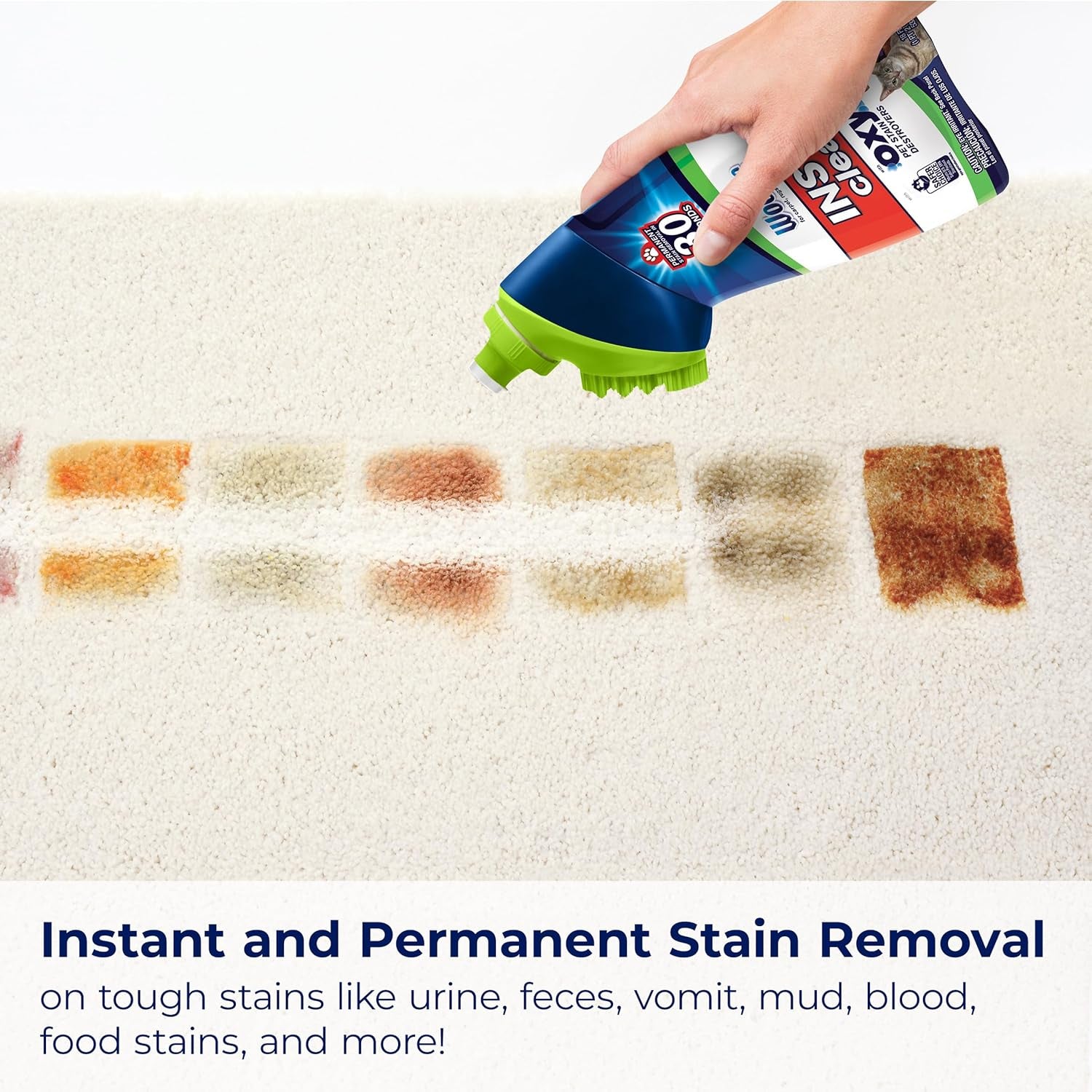 Bissell Instaclean Oxy Pet Spot and Stain Remover with Brush Head, 4 Pack, 17409