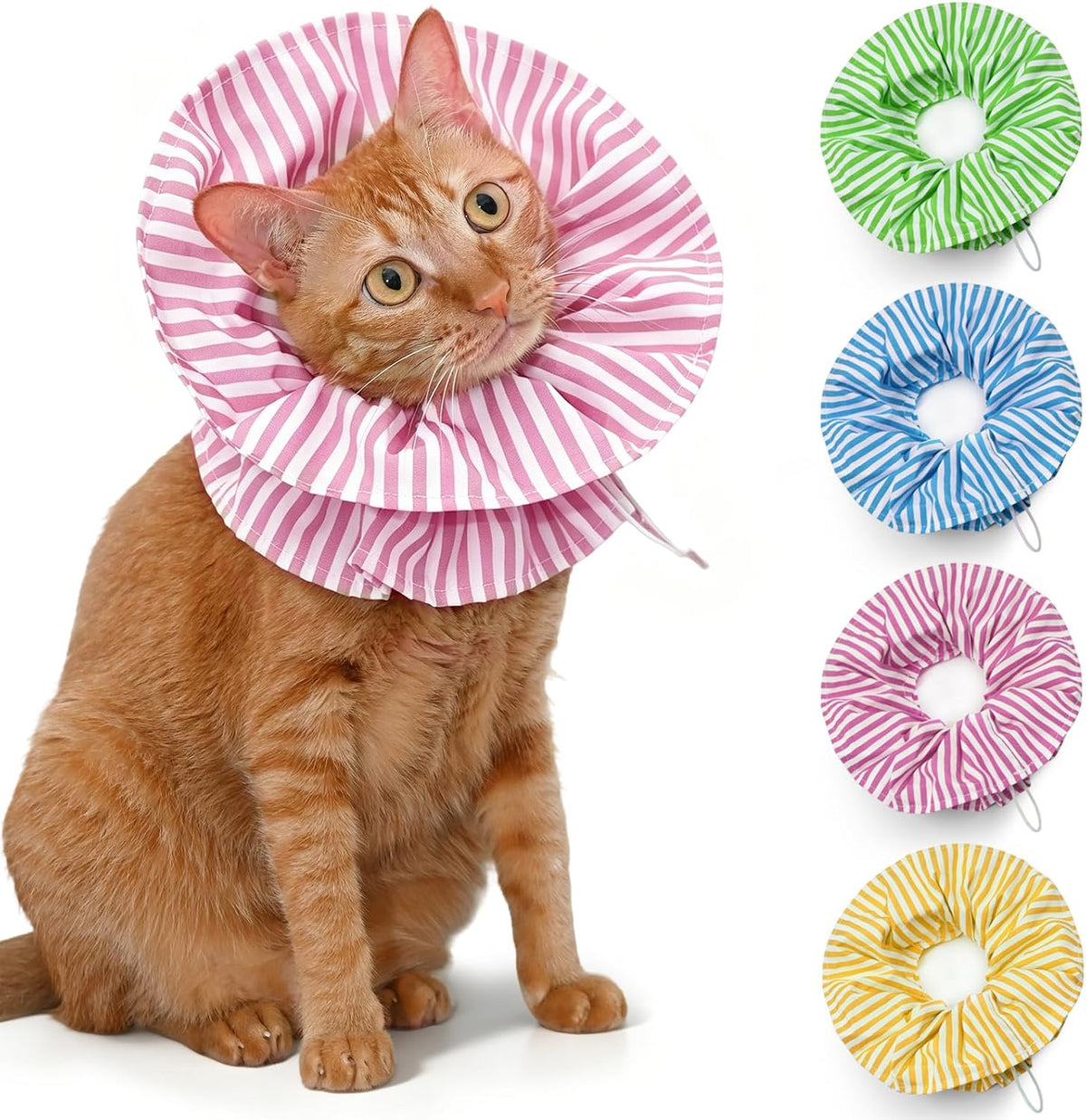 Cat Cone Collar Soft Recovery Collar Adjustable Surgery Cone for Kittens