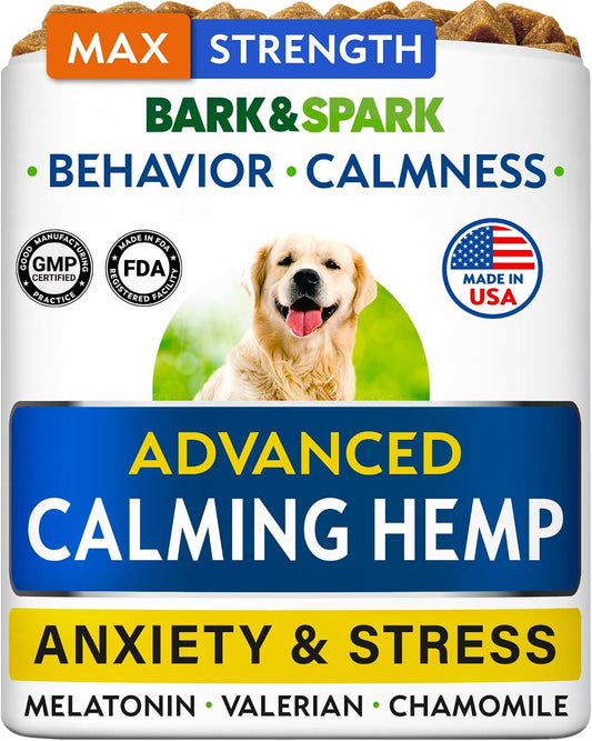 Hemp Calming Treats for Dogs - Stress&Anxiety Relief, Travel&Separation
