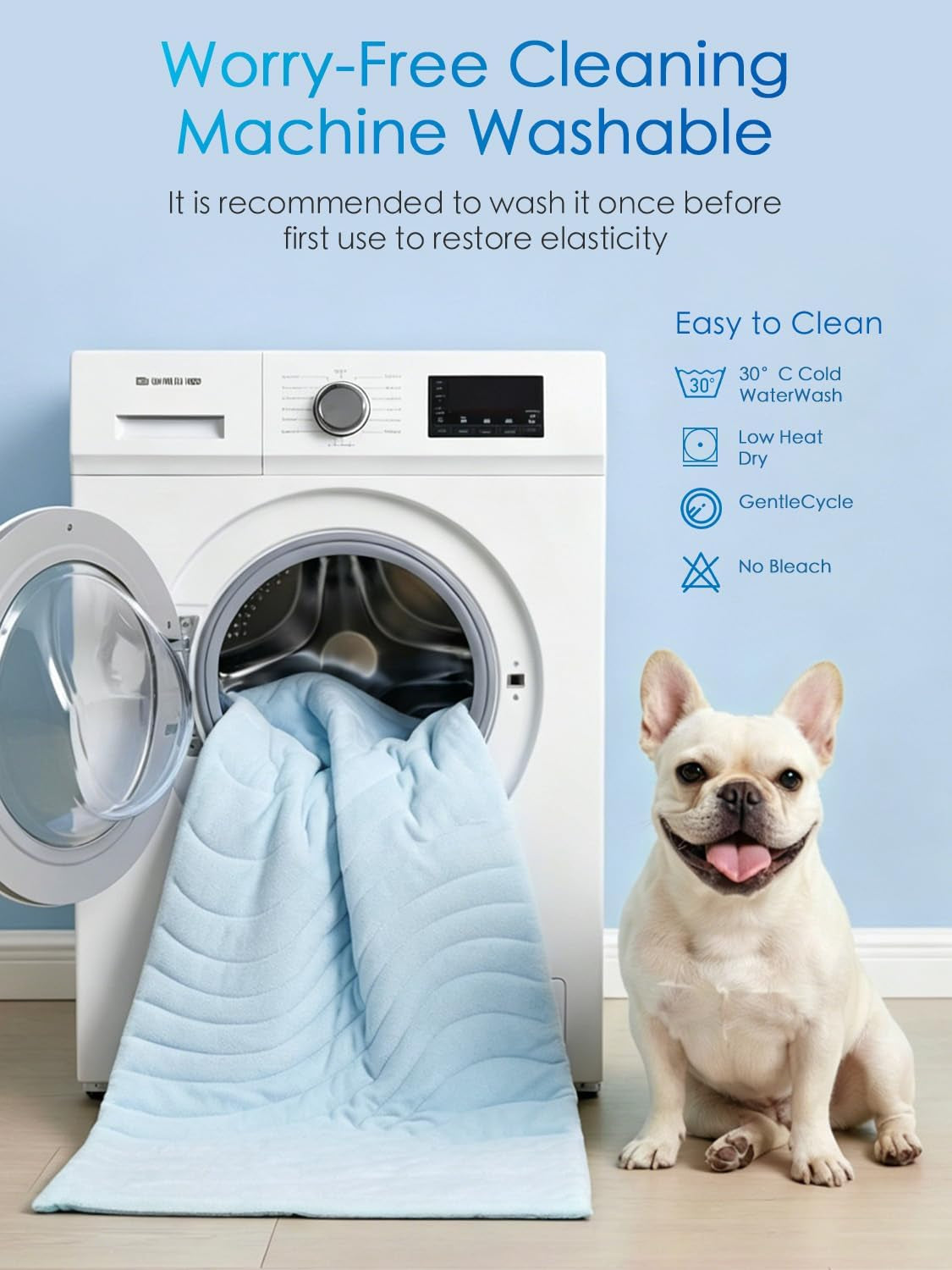 BECEMURU Cooling Mat for Dogs, Q-MAX＞0.46 Thickened Breathable Crate Pad