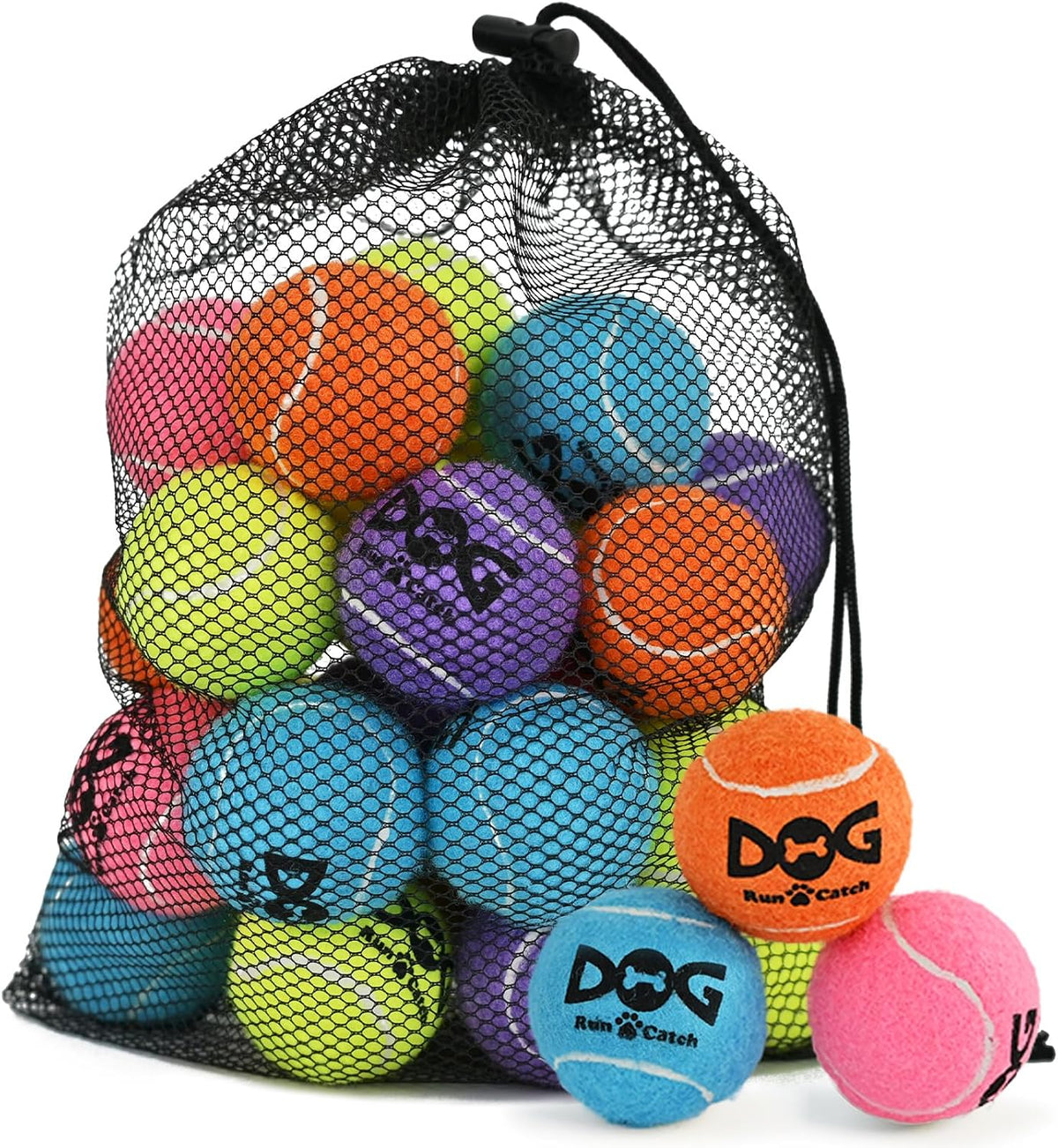 INSUM Small Tennis Balls for Dogs - 2 Inch 20 Pack Squeaky Dog Balls