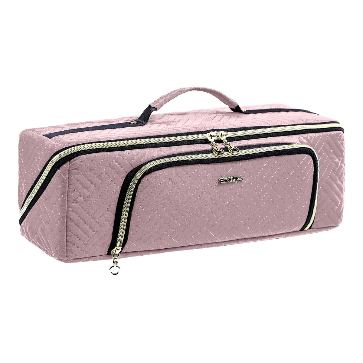 Large Hair Tools Travel Bag with Iron Mat - 2In1 Hair Tools Organizer for Hair Dryer Brush, Flat Irons, Straighteners, Curling Irons, Hair Bag, Makeup Bag, Cosmetic Bag for Travel Essentials