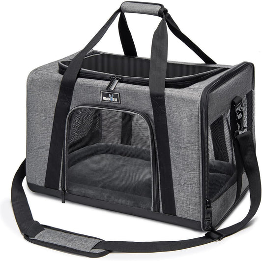 Wakytu Cat Carrier Soft for Medium or Large Cats for Car Travel Camping