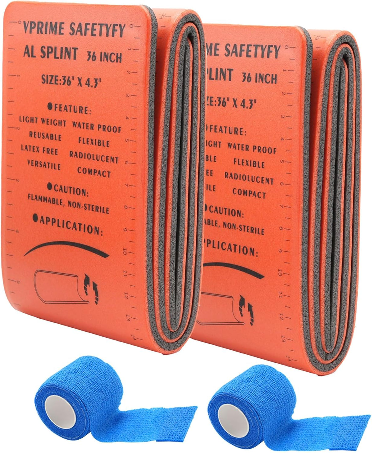 First Aid Splint, 36" Aluminum Waterproof Emergency Splint Kit