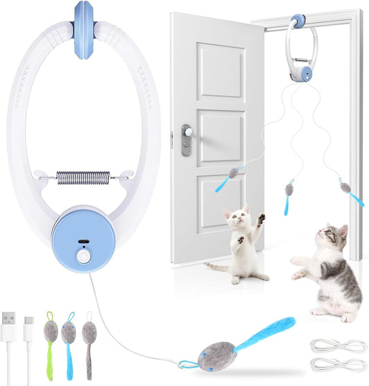 Flying Bird Cat Toys for Indoor Cats Electric Cat Teaser Light Blue