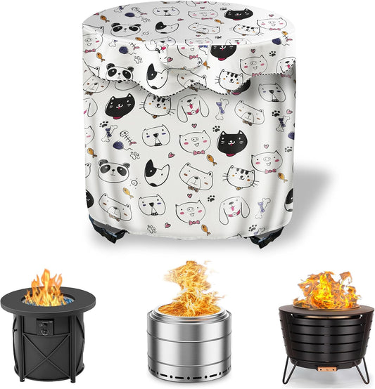 30 Inch Fire Pit Cover for Solo Stove Yukon 27” Waterproof 600D