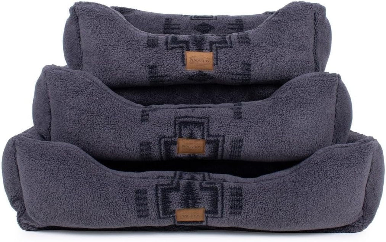 Pendleton Harding Tonal Berber Kuddler Dog Bed in Gray, M