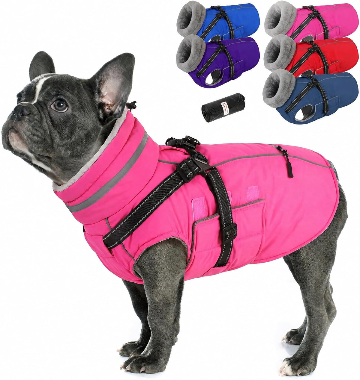 PETDSH Dog Winter Jacket ,Warm Dog Coat with Reflective for Snow Weather M