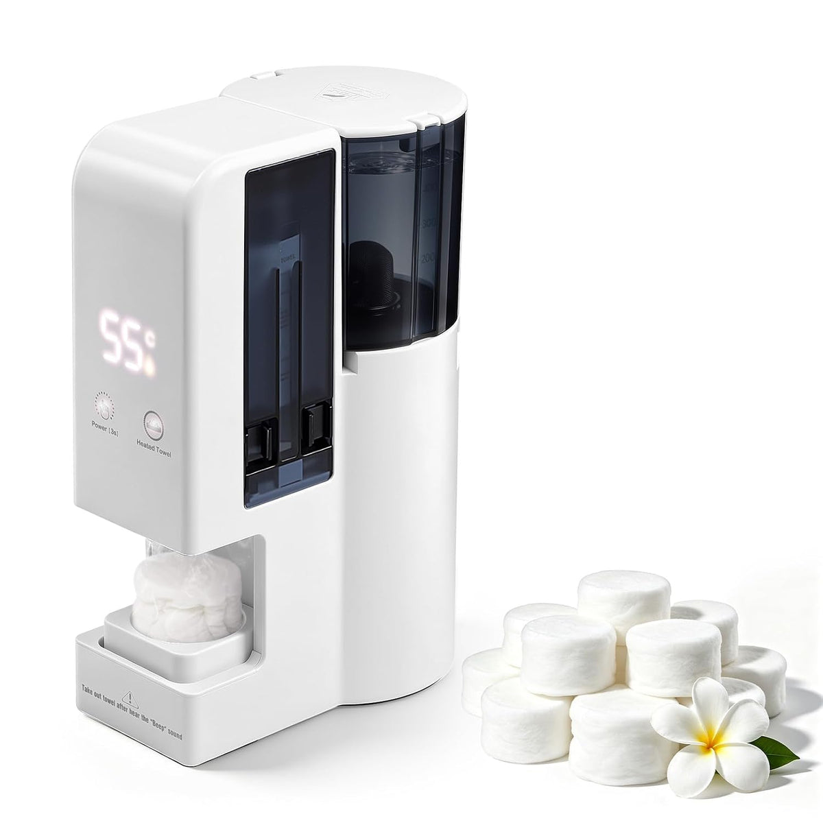 Hot Towel Dispenser for Face, 5S Fast Heating Towel Dispenser with 55°C Constant Temp, Auto Steam Moistening & One-Touch Release, Quiet Operation Hot Towel Machine for Spa Salon Home (100 Towels)