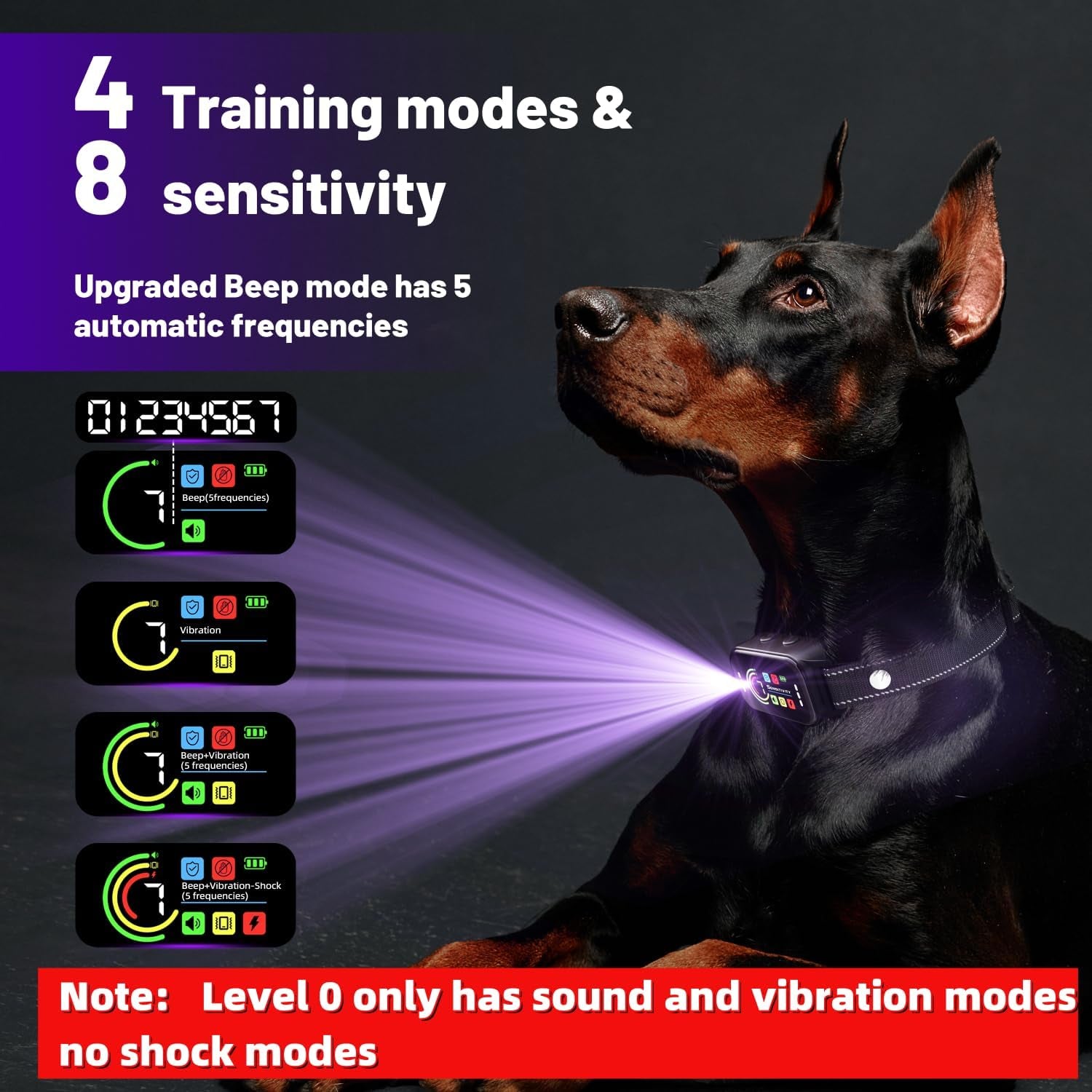 Bark Collar 2 Pack,Bark Collar for Large Medium Small Dogs 8-120Lbs,Rechargeable anti Bark Training Collar with 7 Adjustable Sensitivity, Barking Collar with Beep Vibration