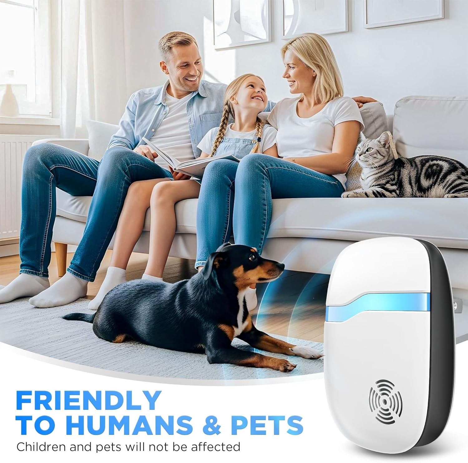 (2026 Upgraded) Ultrasonic Insect & Pest Indoor Repeller - Stronger Driving Force, Repellent for Mouse, Rats, Roaches, Bugs, Ants, Spiders, Silent Home Plug-In Control Device (6 Pack)