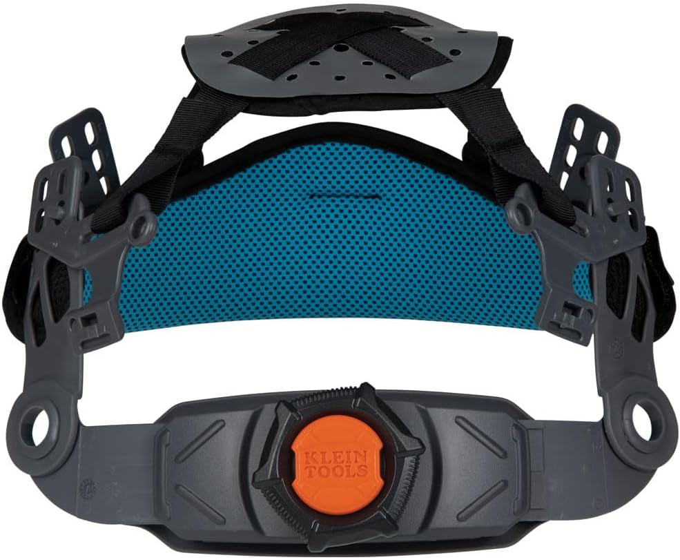 Klein Tools 60347 Hard Hat, Vented Full Brim, W/Headlamp, KARBN Pattern