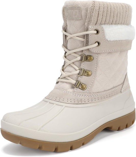 STQ Women'S Duck Boots Waterproof Winter Snow Boot