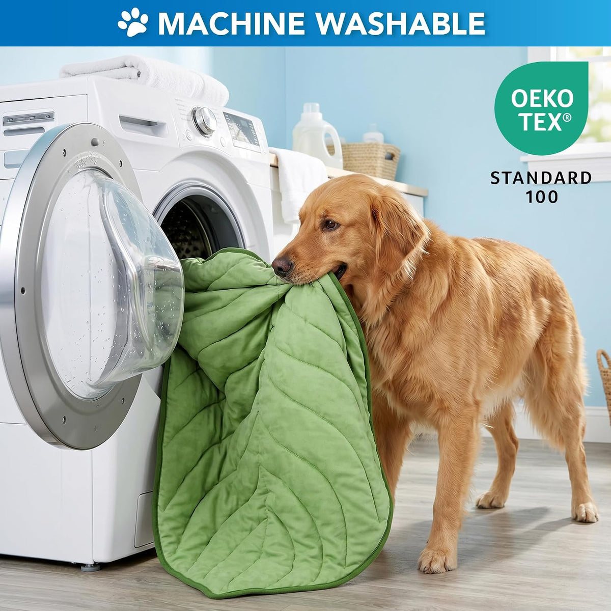 Petami Dog Cooling Mat Reversible Fleece Blanket for Pet Cat, S 32X39 Green