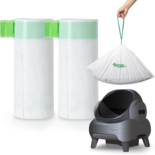 50 Pack Litter Bags, Compatible with Neakasa M1 & Wozhio & Open-X Open-Top Self-Cleaning Cat Litter Box, Replaced Waste Bags, Litter Box Liner, 27" X 13"