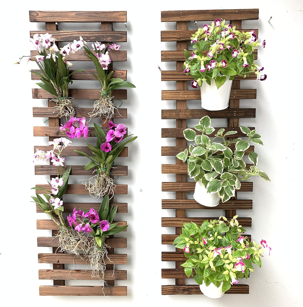 Shoplala Wooden Planter (90Cm, 2 Pack) Wall Planters for Outdoor Plants