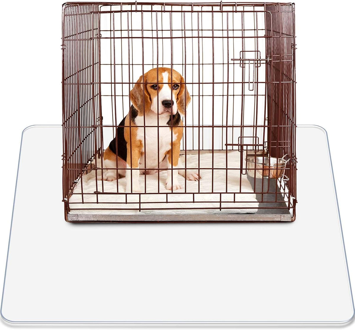 Cinnvoice Waterproof under Dog Crate Mat 48 X 48 Inch, Clear PVC