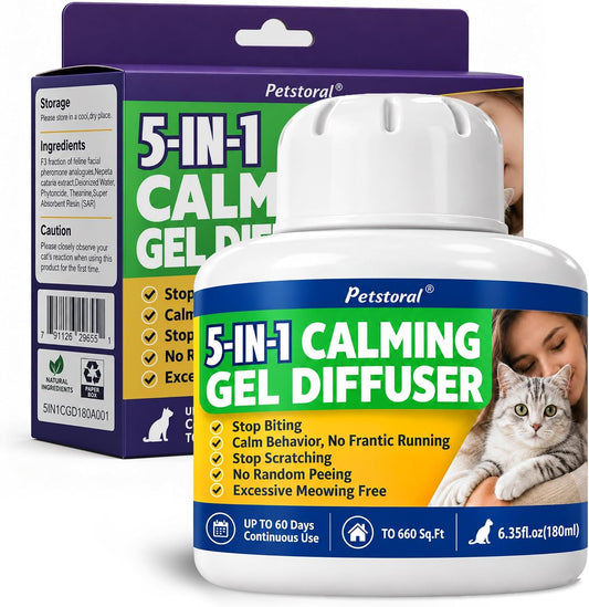 Cat Calming Pheromone Gel Diffuser, No Plug Required, up to 60 Days
