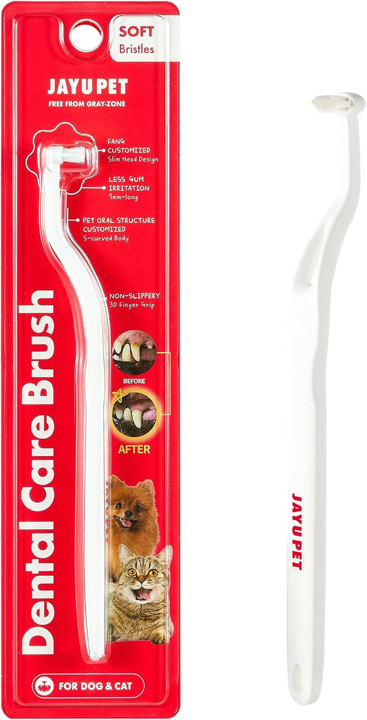 JAYU PET Dental Care Brush with Soft Bristles 1Ea