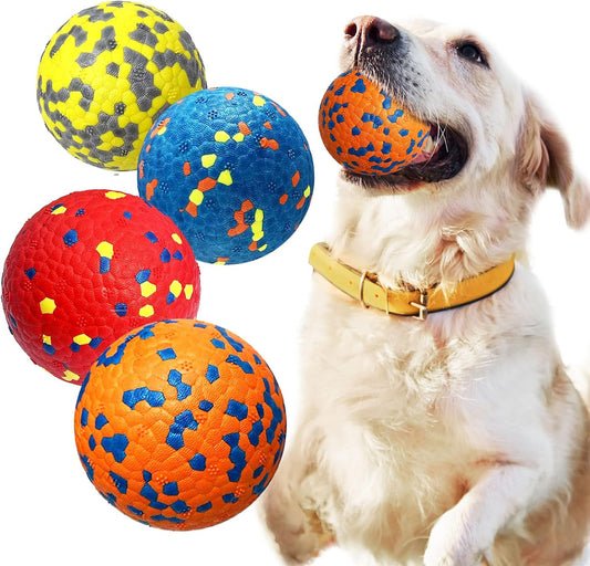 Petcare 4 Pack Dog Balls Indestructible Dog Toys for Aggressive Chewers Durable Tough Tennis Balls Toys for Medium Large Dogs Outdoor outside Fetching Toys for Big Dogs Chew Ball