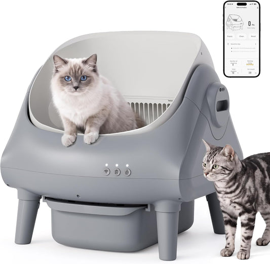 Automatic Self Cleaning Cat Litter Box & Smart Litter Box for Multiple Cats