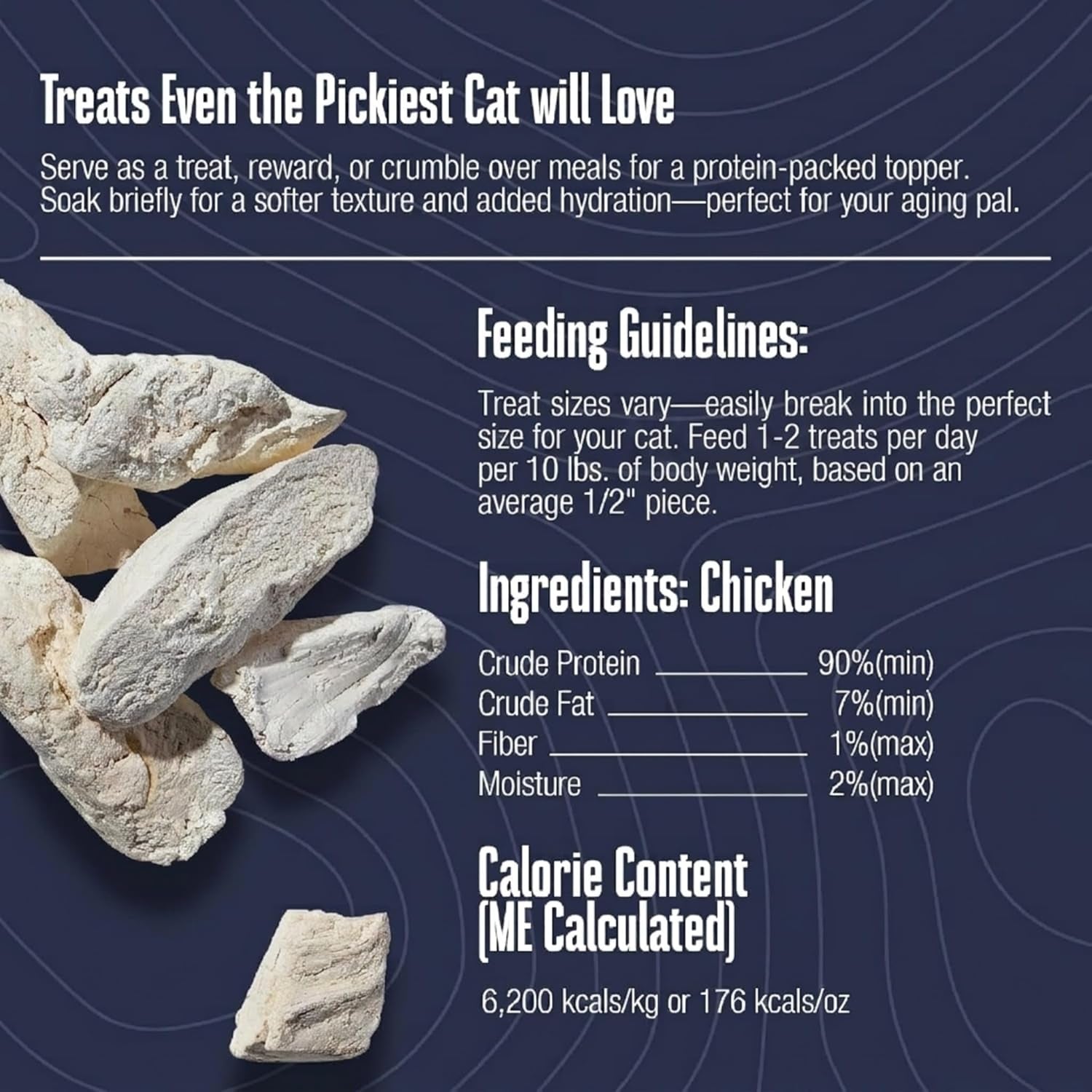 Whole Life Cat Just One Chicken Freeze Dried Cat Treats - Human Grade High Protein Food, Healthy Training Snacks, Freeze Dried Chicken Food Toppers, USA Made Natural Treats - 4 Oz (Pack of 1)