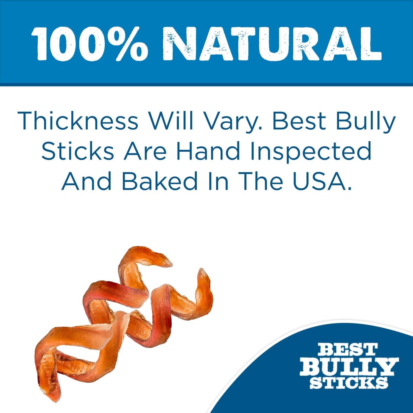 Best Bully Sticks Curly Bully Sticks - 5-6 Inch 12 Count (Pack of 1) - Natural, USA Baked and Packed, Easily Digestible, Limited Ingredient, Rawhide Alternative