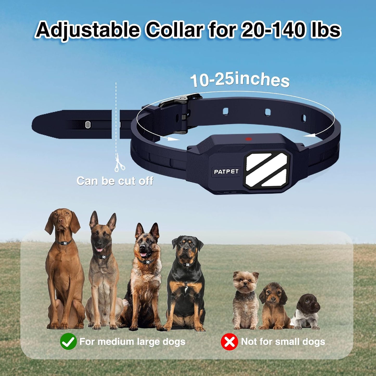 PATPET Dog Training Collar with Remote - 4200FT E Collars for Dogs Training for Large Medium Dogs, Rechargeable Waterproof Electric Dog Collar with 4 Training Modes & Night Lights