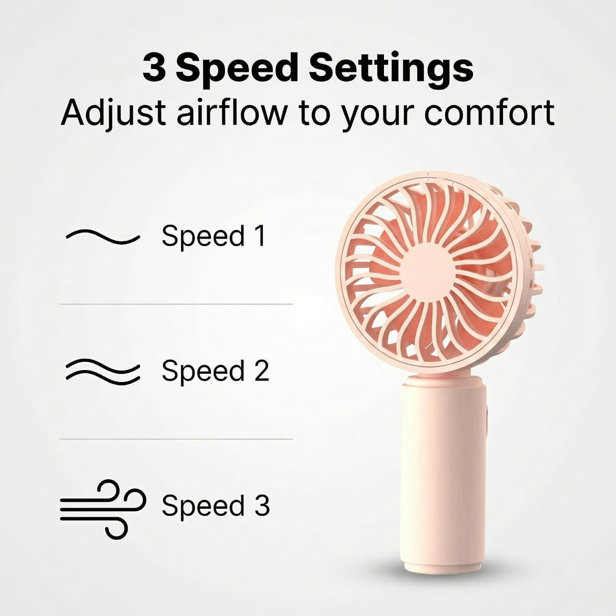 Vansmago 4 Pack Mini Handheld Fan, USB Rechargeable Portable Fan with 3 Speeds, Small Pocket Personal Fan for Travel, Theme Park, Summer Holiday Essentials, Commute and Outdoors