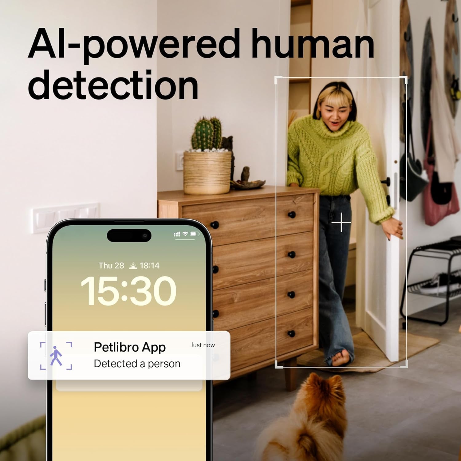 PETLIBRO AI Dog Camera Pet Camera Indoor with Phone App [Multi-Pet Recognition, Daily Activity Analysis & Smart Summaries] Cat Cam 360° View, 1080P Dog Cam Night Vision, 2-Way Audio Home Camera Wifi