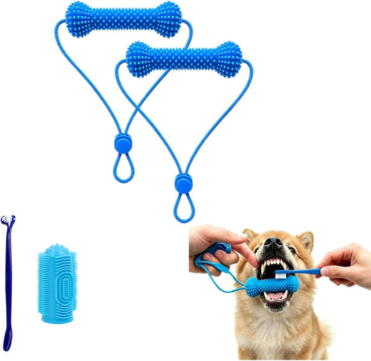 Dual-Action Canine Dental Prop, Bite and Brush Dental Toy