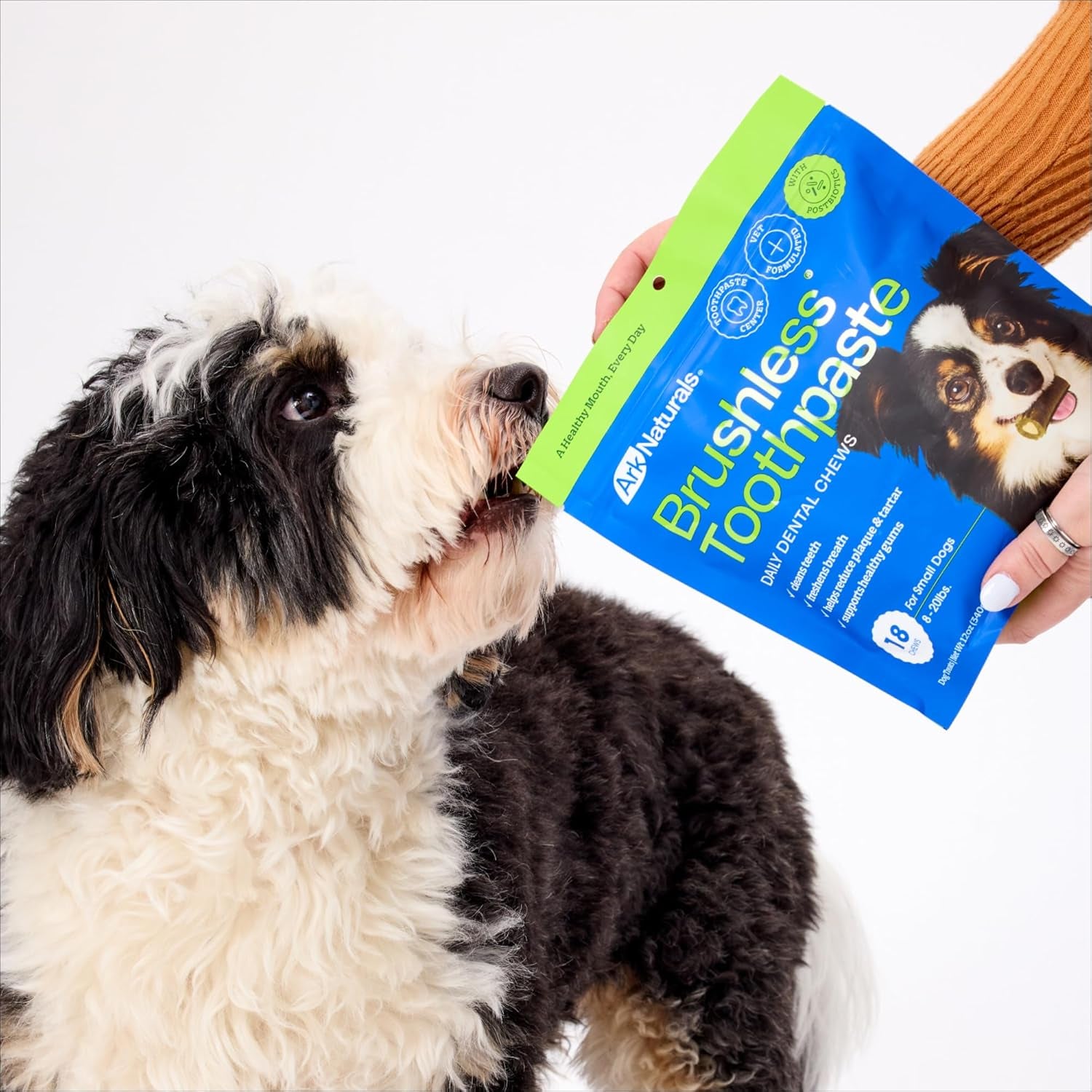 Ark Naturals Brushless Toothpaste, Dog Dental Chews for Small Breeds, Freshens Breath, Helps Reduce Plaque & Tartar, 12Oz, 1 Pack