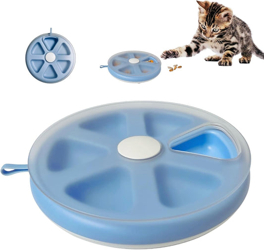 Interactvie Cat Treat Puzzle Feeder Toys, Blue