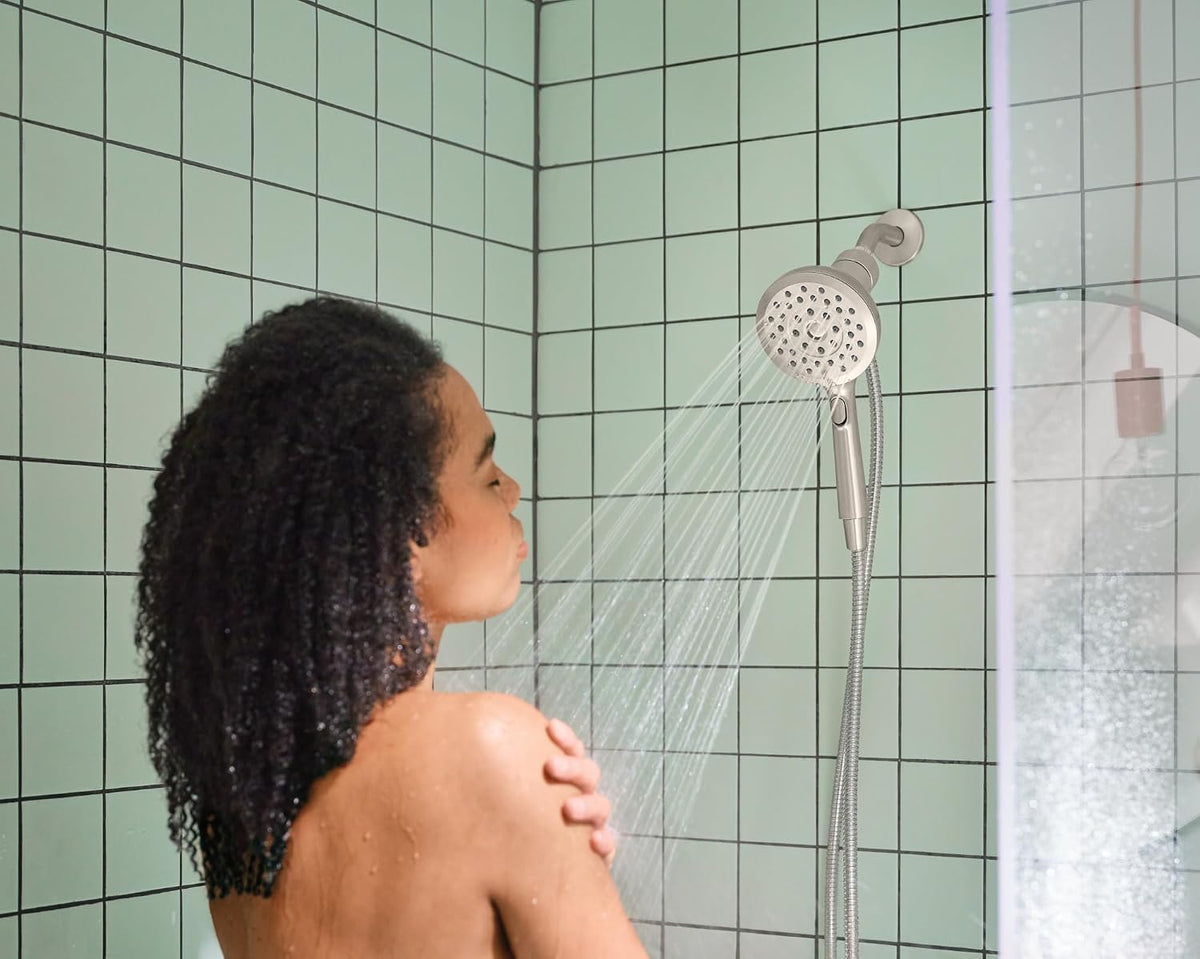 Moen Verso Handshower, Detachable round Shower Head with Magnetix Docking System, 60" Hose, Spot Resist Brushed Nickel, 220H2SRN