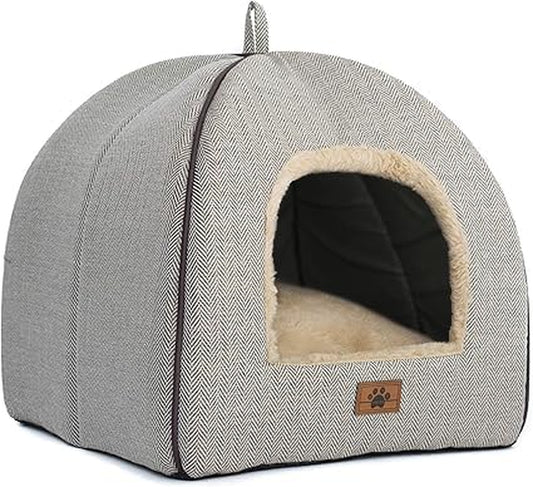 Cat Bed for Indoor Cats - Cat Cave Beds Cat House Cat Tent with Removable Washable Cushioned Pillow, Soft Kitten Beds,Cat Beds & Furniture, for Small and Medium Pet Bed
