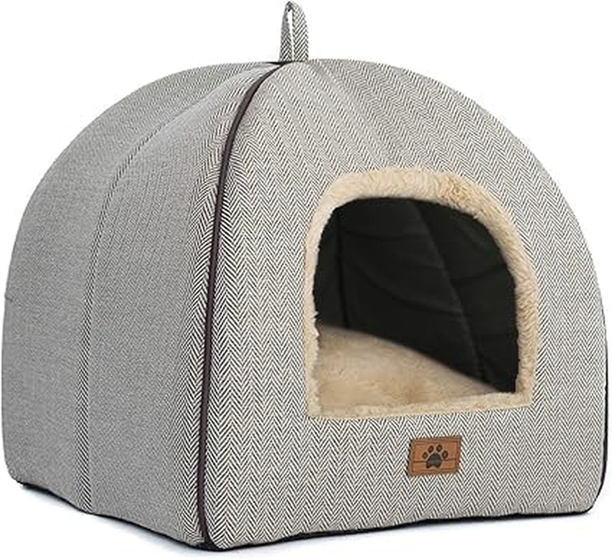 WINDRACING Cat Bed for Indoor Cats - Cat Cave Beds Cat House Cat Tent with Removable Washable Cushioned Pillow, Soft Kitten Beds,Cat Beds & Furniture, for Small and Medium Pet Bed