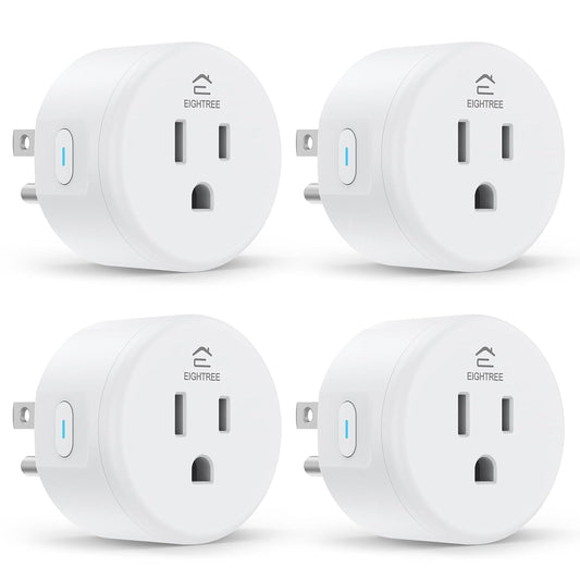 EIGHTREE Smart Plug Wifi Outlet Works with Alexa & Google Home, 15A, 4-Pack
