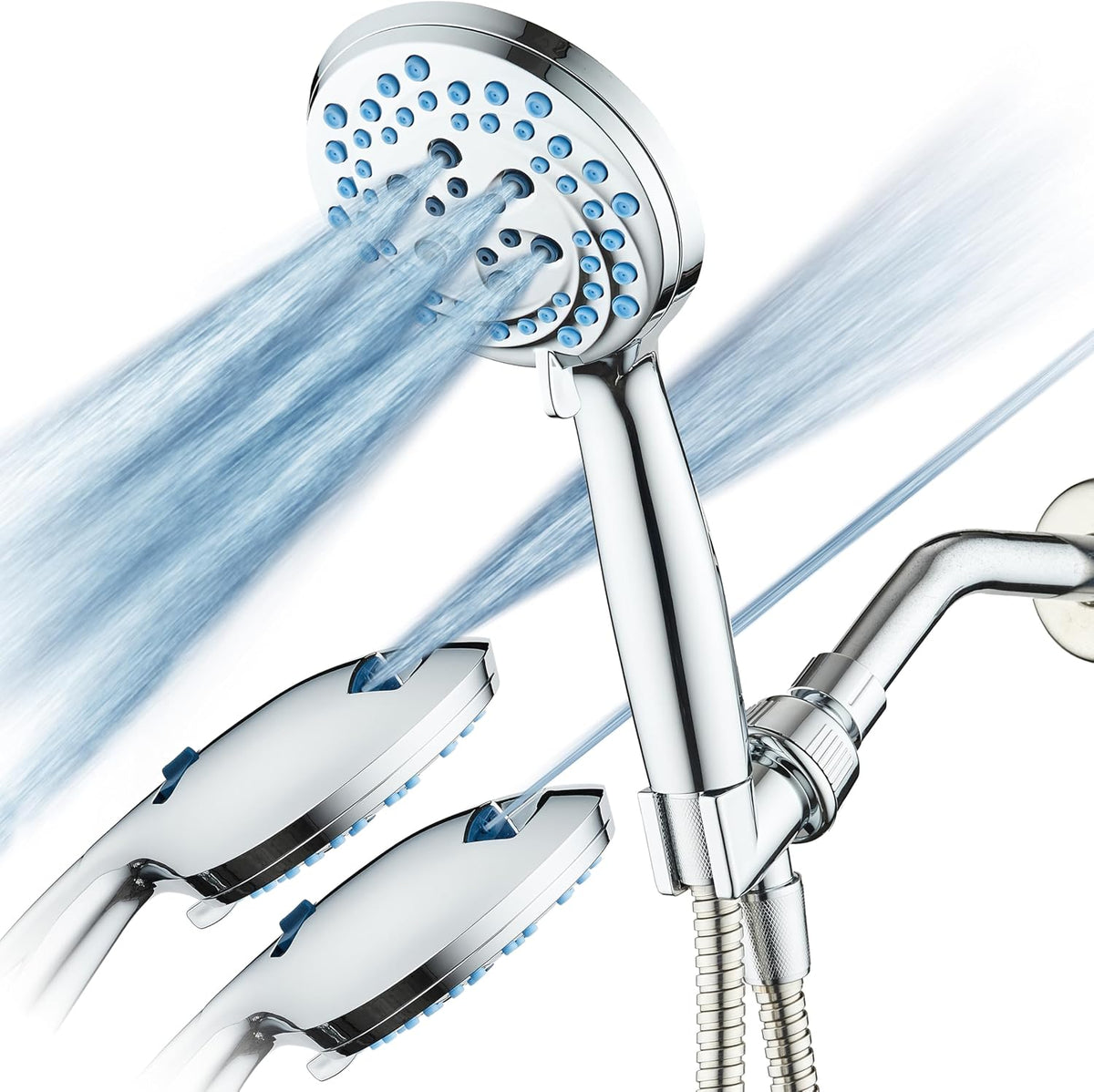 Aquacare New 8-Mode High Pressure Handheld Shower Head W/ 2-Way Power Wash