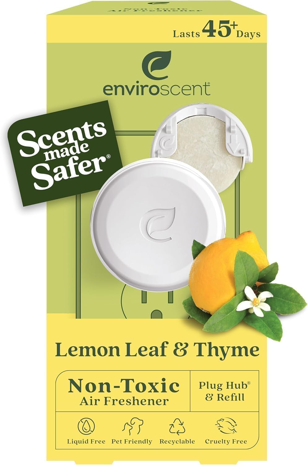 Enviroscent Non-Toxic* Air Freshener Plug-In Plug Hub® Kit for Home, 1 Pack