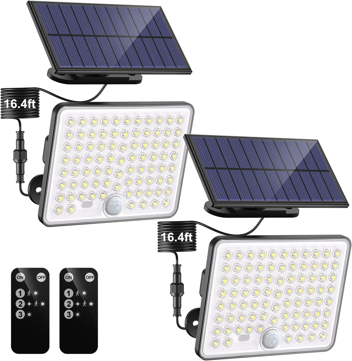Nipify Solar Lights Outdoor 2Pack,Upgraded Solar Lights with Convex Lenses