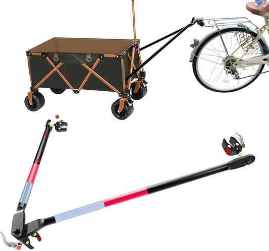 Bike Trailer Connector Bicycle Trailer for Portable Folding Wagon Pet Cart Bike Trailer Hitch for Collapsible Wagon Cart Steel Garden Cart Wagons Carts for Grocery Sports Garden Shopping Camping
