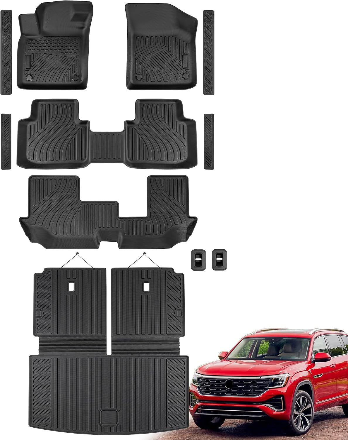 Floor Mats & Cargo Liner for Volkswagen Atlas 2018-2026 Bench Seat