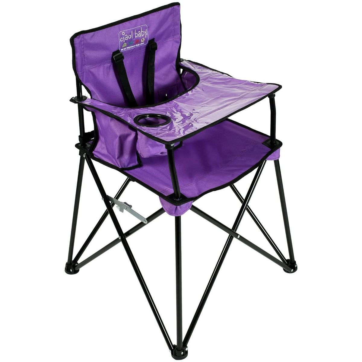 Ciao! Baby Portable High Chair, for Travel and Camping, Purple