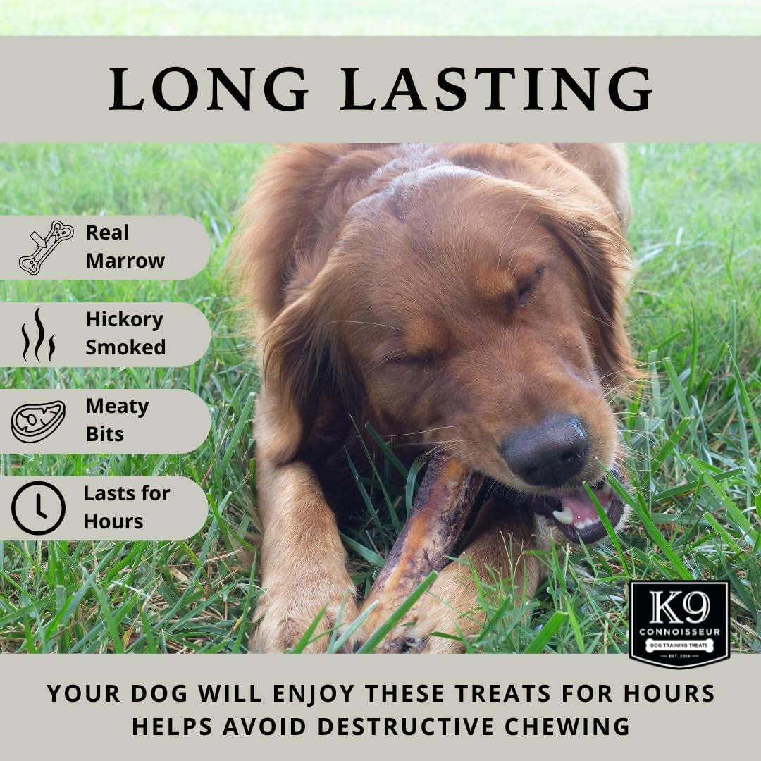 K9 Connoisseur Beef Marrow Dog Bones for Small Breed Dogs USA Made Natural Long Lasting Single Ingredient Doggie Delight Filled Bone Slice Chew Treat Best for Dogs or Puppies Upto 15 Pounds - 1 Pack