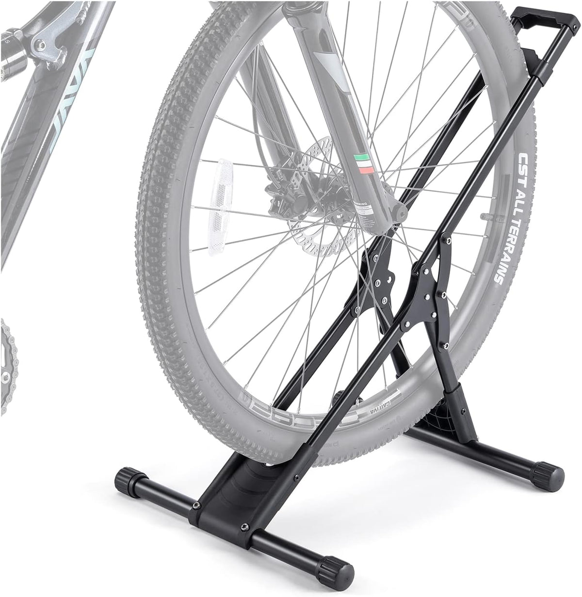 CHEPARK Bike Floor Stand Rack- Indoor Bike Stand for Garage/Home - Bike Storage Bicycle Parking Rack Fit 20”-29” Mountain Road Bikes (1 Bike Rack)