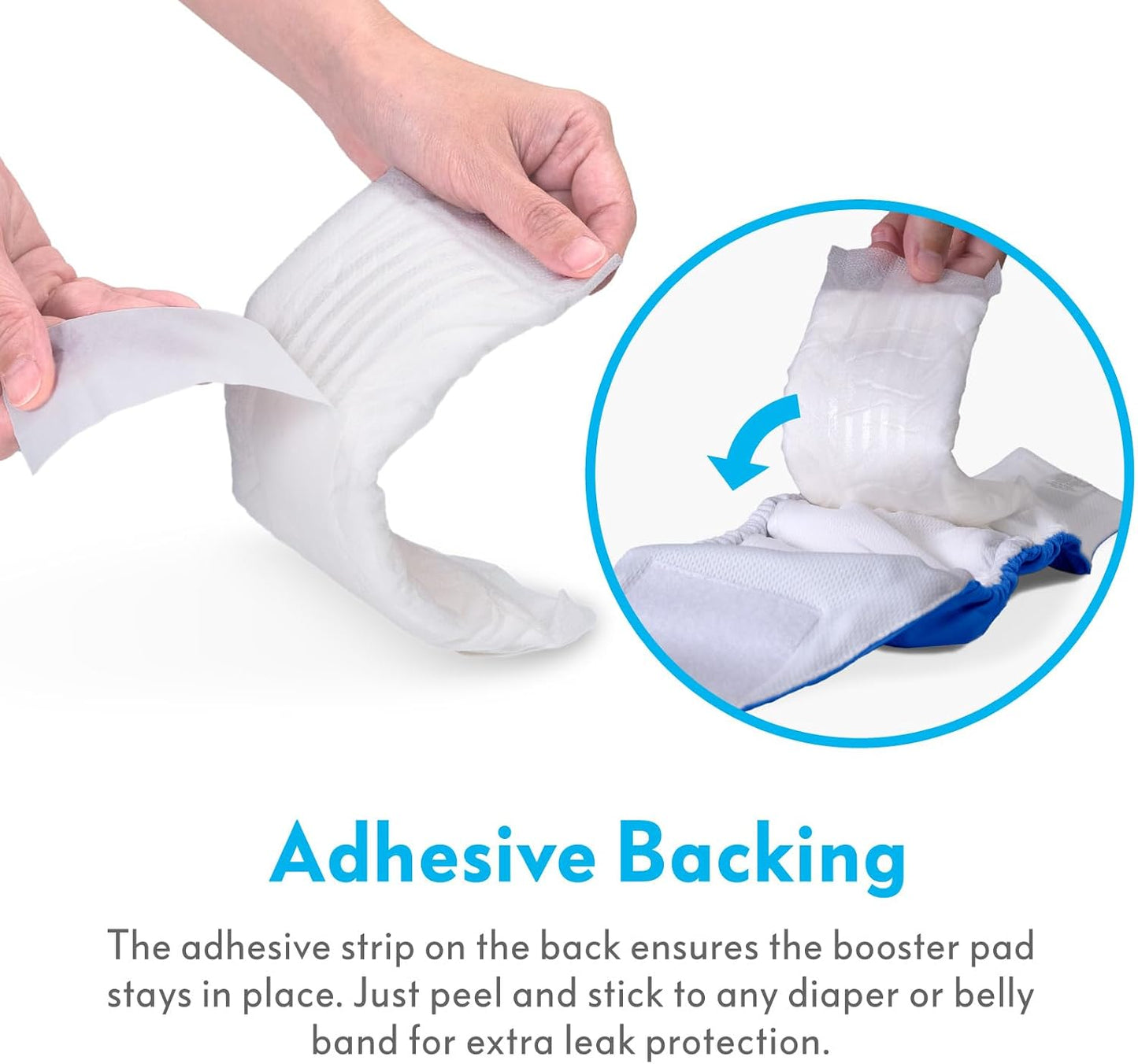 Paw Inspired Disposable Flow-Through Booster Pads for Dog Diapers, 30 Count | Inserts for Male & Female Dog Diapers & Belly Bands, Pass-Through Design, Adds Absorbency to Extend Diaper Use